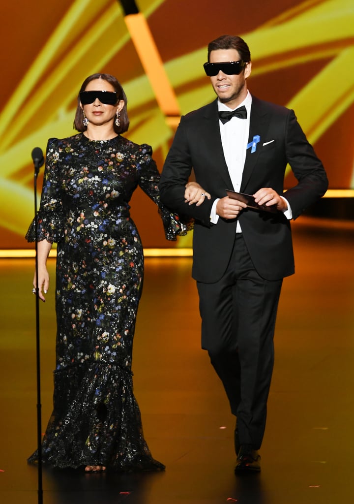 Maya Rudolph and Ike Barinholtz at the 2019 Emmys