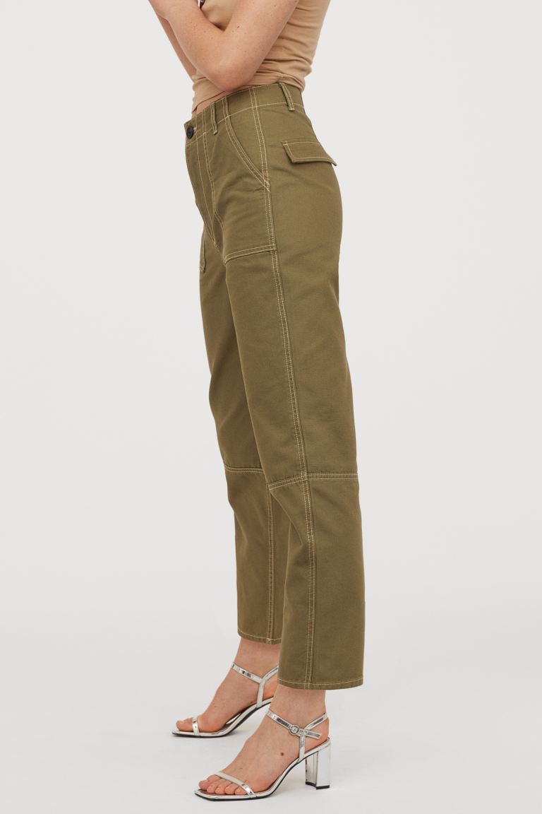 H&M Ankle-Length Cotton Pants