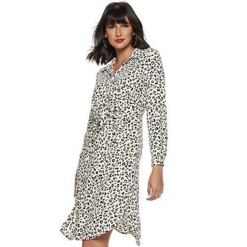 Nine West Knot-Front Shirt Dress