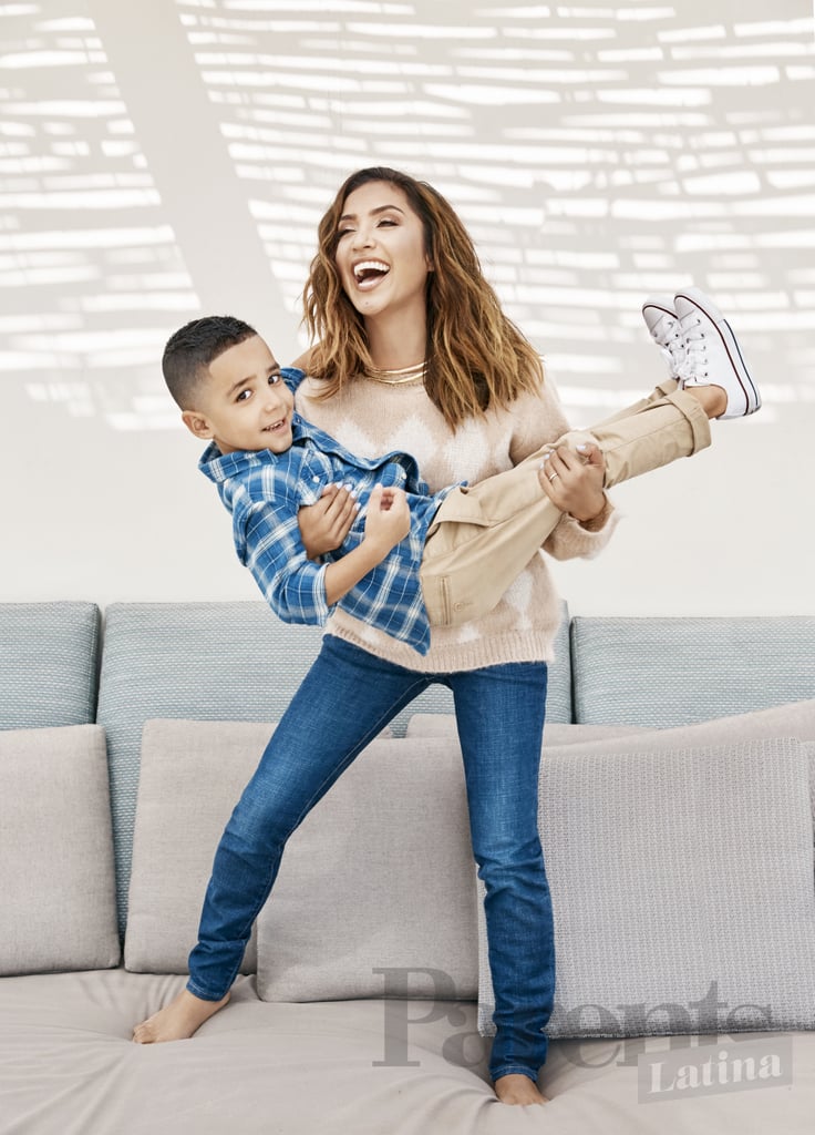 On meeting her husband, Jesse Ruiz: "I met my husband at Fort Hood. We were in the same unit, and he was the only boy who wasn't giving me any attention, so all I tried to do was catch his eye. Our unit shipped out to Kuwait, and that's where we fell in love — over meals in the dining facility. Now, in addition to helping me film and edit all my videos, he takes care of our son and house. When we're working together, we'll say to each other how lucky we are that we get to be together."
On finding a balance between work and parenting: "The hardest part of being a working mom is the guilt. If I have to go away for work for a few days, Izek acts a little different when I come home, and it hurts my heart. My mom always tells me that there are sacrifices you have to make, but I don't ever want to sacrifice my family for my work, so I'm trying to find that balance right now."