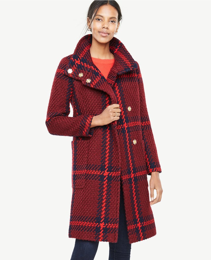 Melania Trump s Plaid Calvin Klein Coat POPSUGAR Fashion
