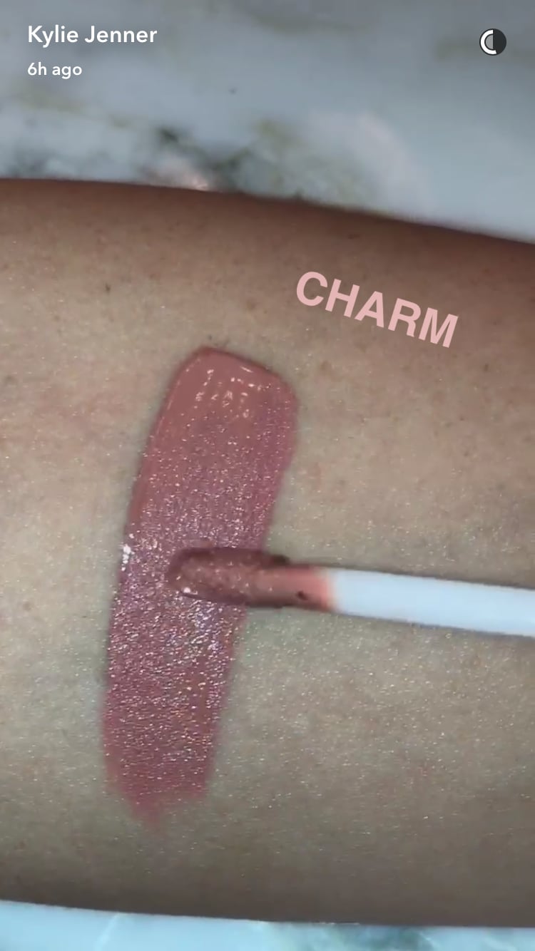 Swatch of Kylie's Velvet Lip Kit in Charm