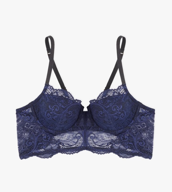 New 🖤Third Love Lace Balconette Bra cobalt blue Size undefined - $47 New  With Tags - From Yulianasuleidy