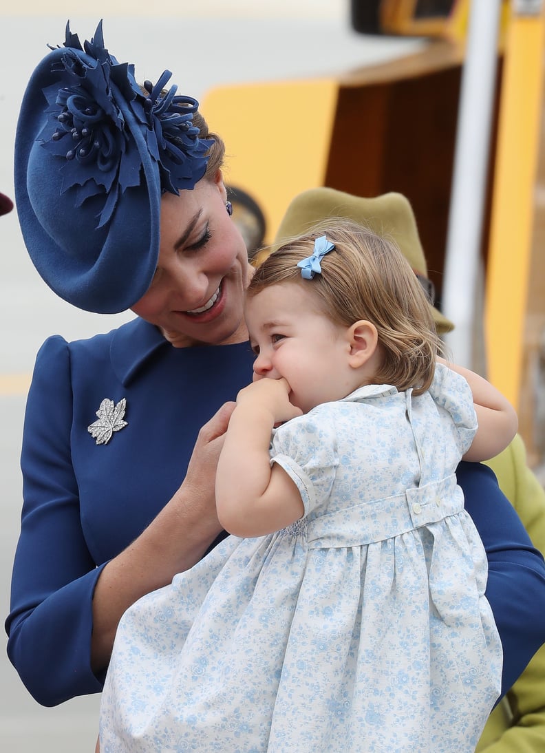 When She Soothed Charlotte as They Landed in Canada in September 2016