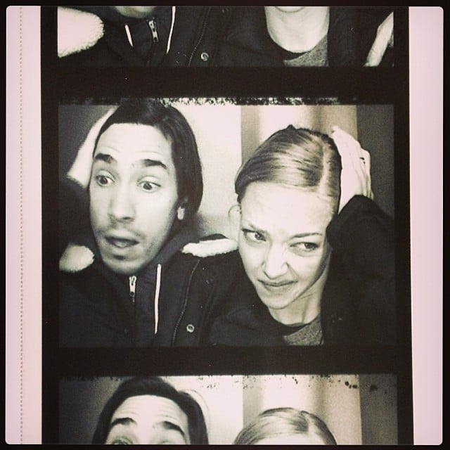 Amanda Seyfried and Justin Long got silly in a photo booth.
Source: Instagram user mingey