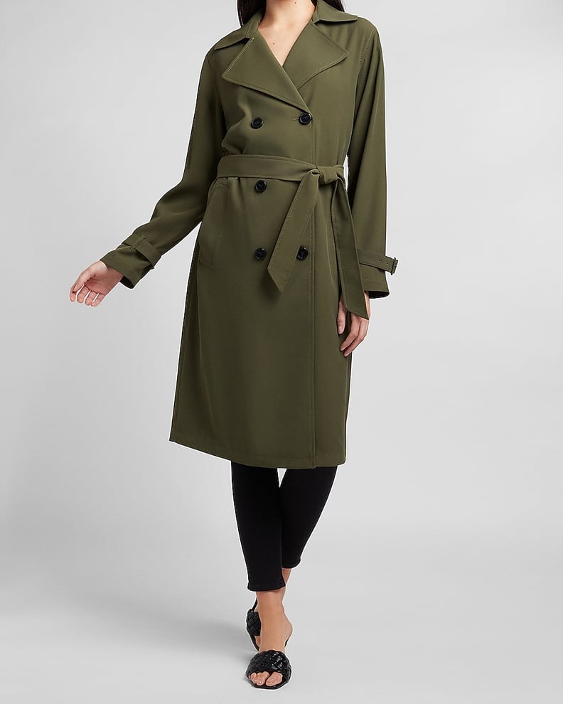 Belted Double Breasted Trench Coat