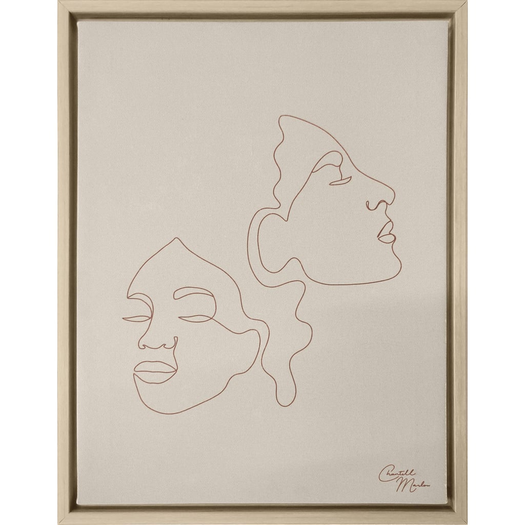 Something Minimalist: Chantell Marlow Faces Framed Canvas Wall Art