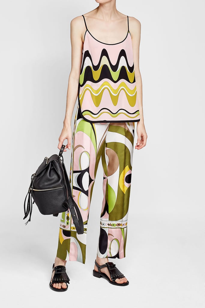 Emilio Pucci Printed Silk Wide-Leg Pants