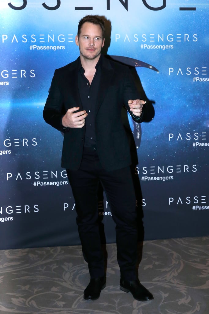 Jennifer Lawrence and Chris Pratt at Paris Passengers Event