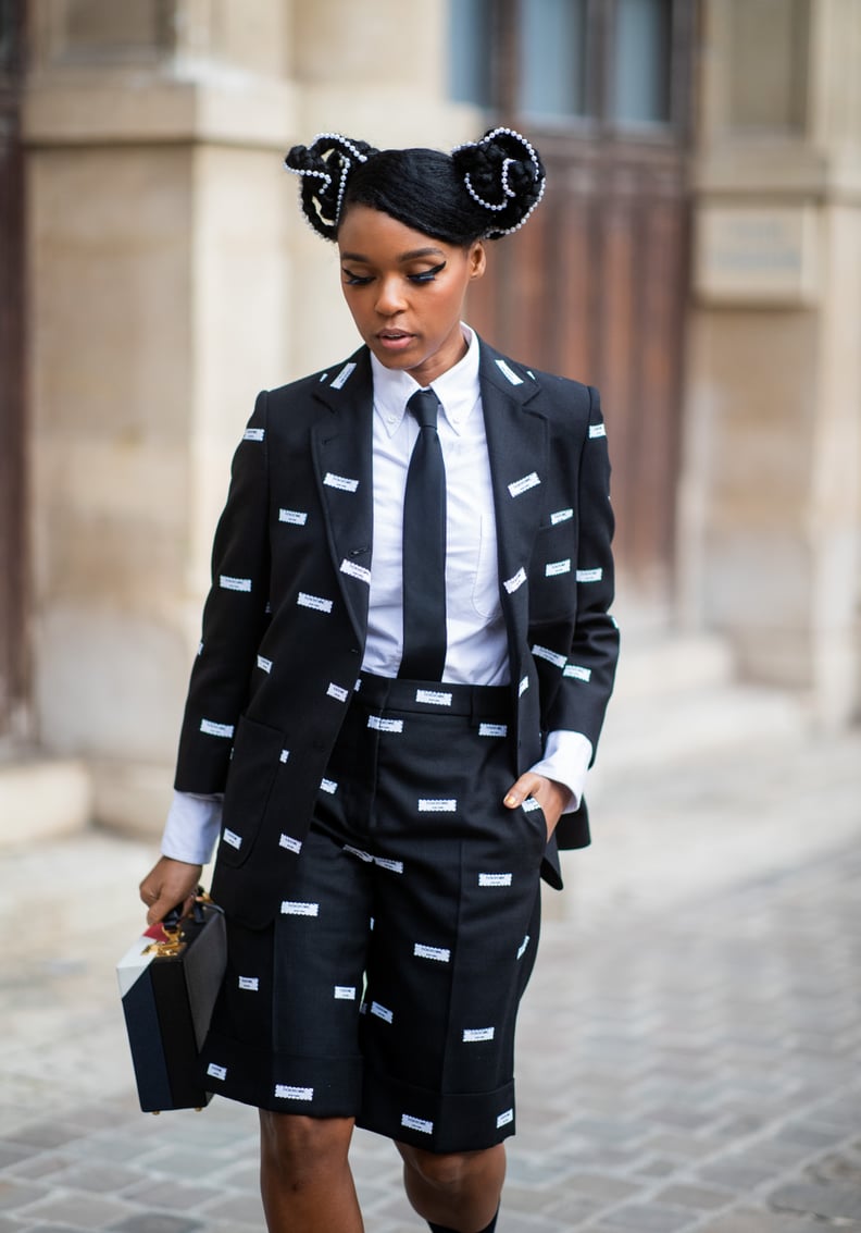 Janelle Monae's Pearl Space Buns