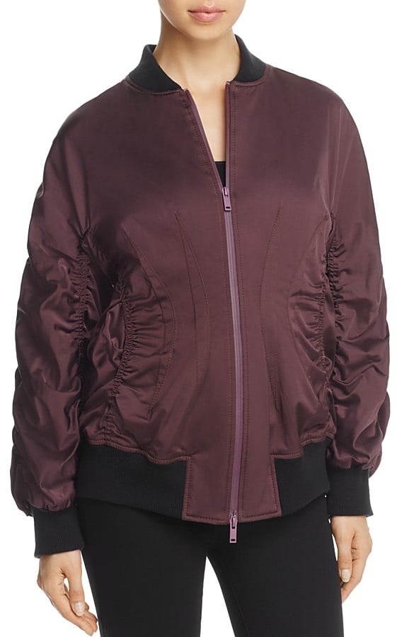 Donna Karan Ruched Bomber Jacket