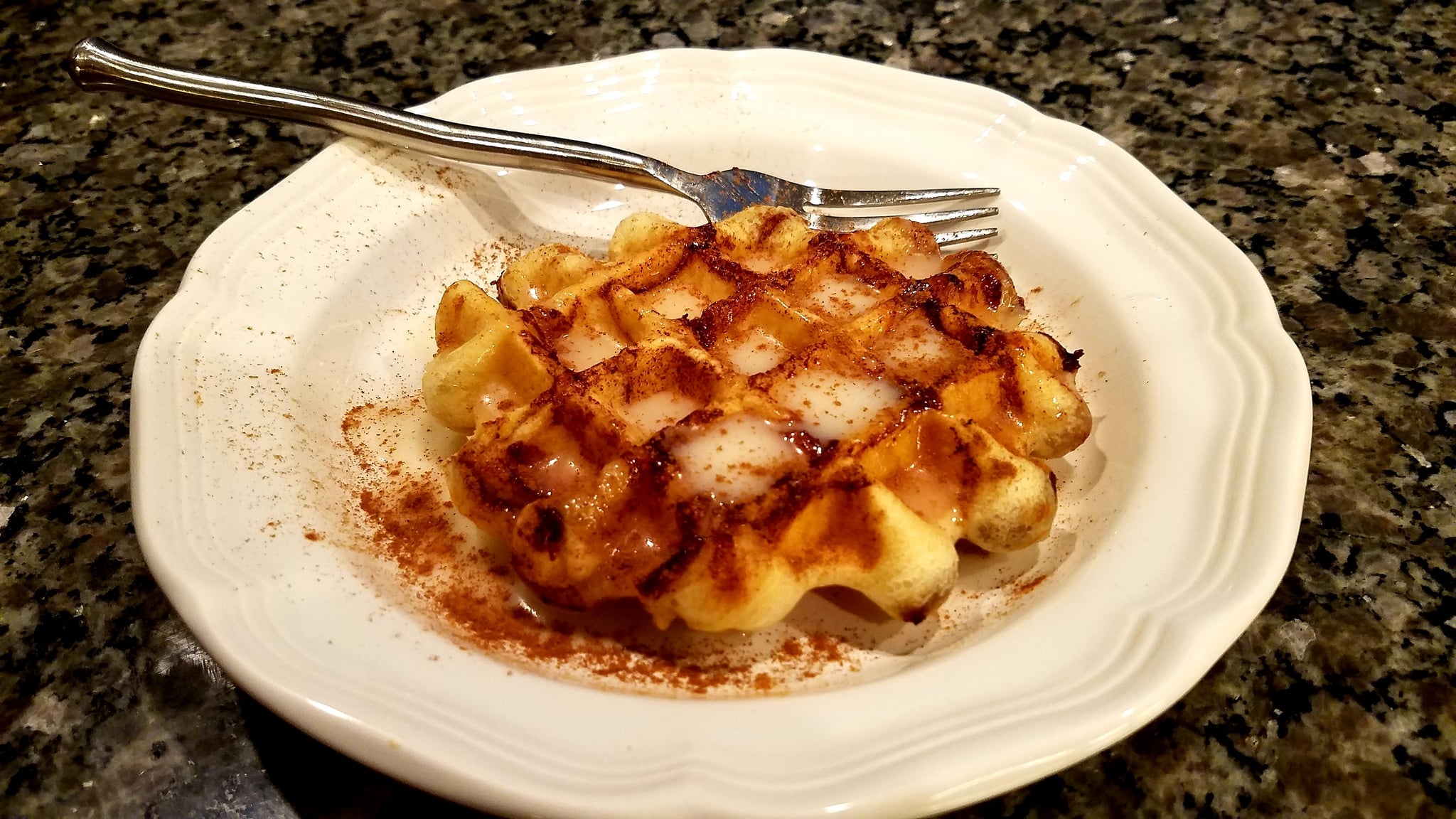 Cinnamon Rolls in the Waffle Maker