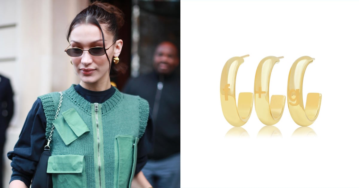 Bella hadid gold hoops new arrivals