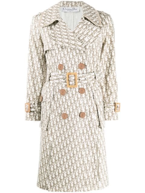 Christian Dior Pre-Owned 2005 Trotter Pattern Trench Coat | The Best ...