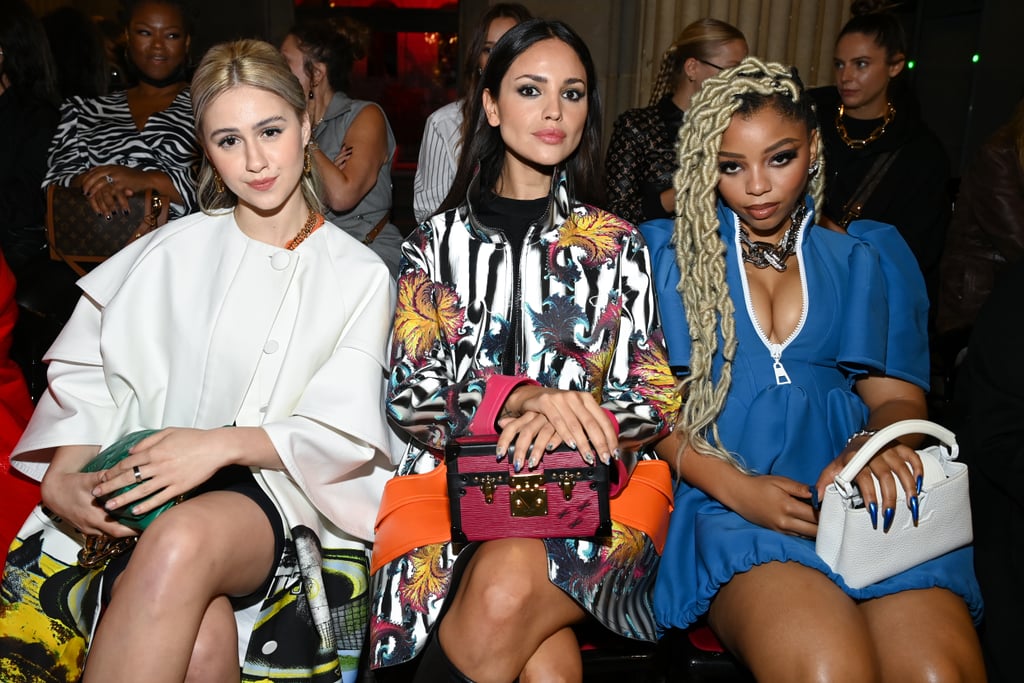 Chloe sat front row next to Borat Subsequent Moviefilm actor Maria Bakalova and Baby Driver's Eiza González.