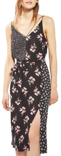 Topshop Patchwork Floral Midi Slipdress