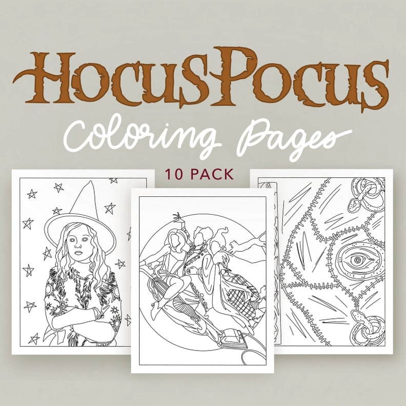 Halloween Coloring Pages For Adults That Are "Hocus Pocus"-Themed