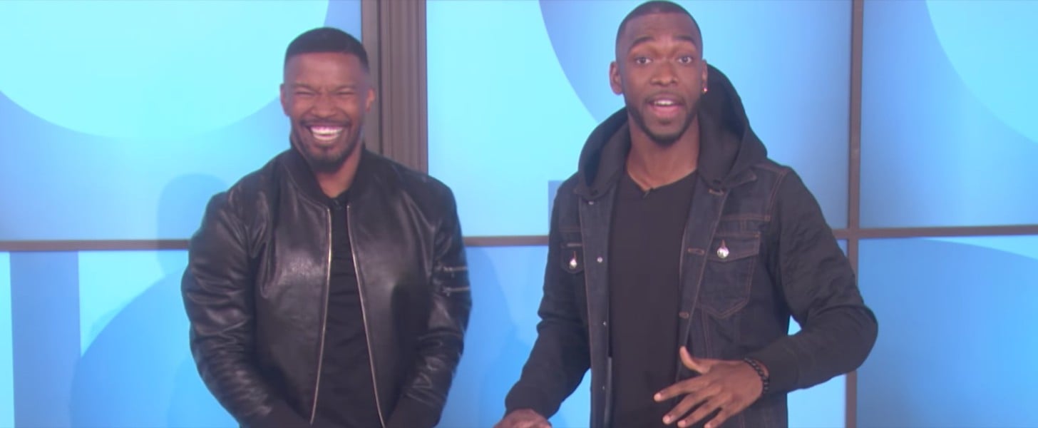 Jamie Foxx and Jay Pharoah Celebrity Impressions on Ellen POPSUGAR