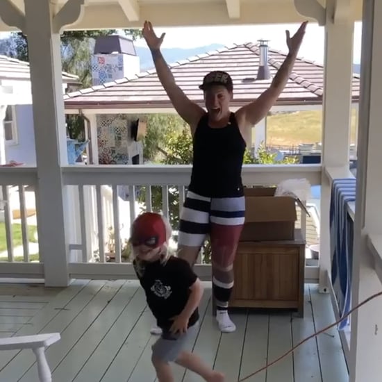 Pink Made an Awesome Home Obstacle Course For Son Jameson