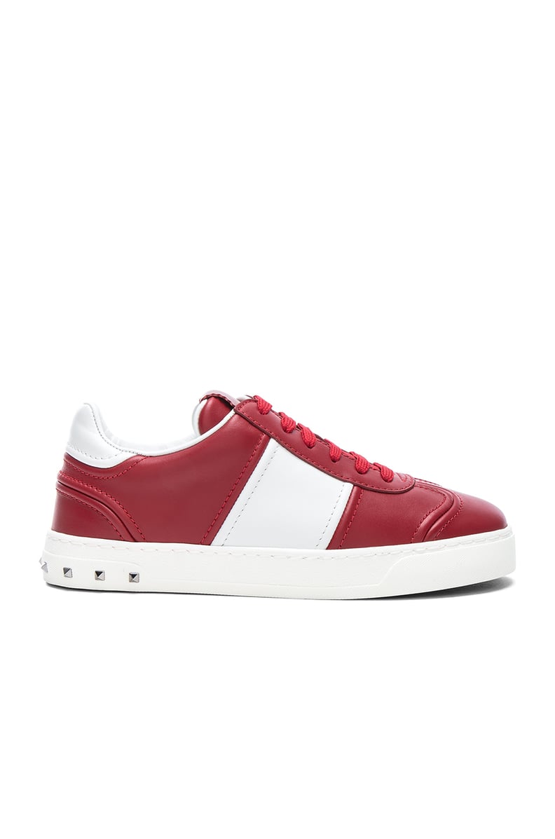 Valentino Leather Fly Crew Sneakers