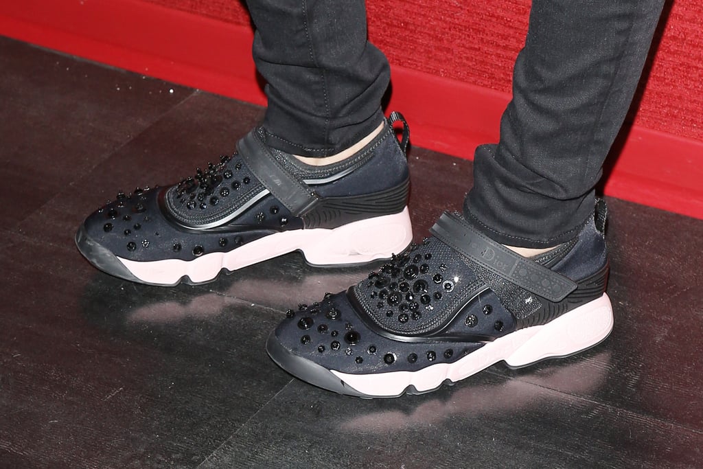 Kaley Cuoco Wearing Dior Sneakers at Burning Bodhi Opening