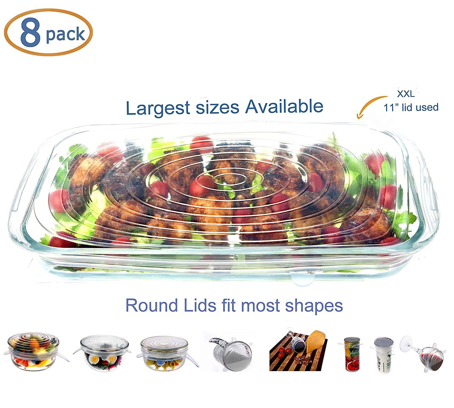 Food Can Lids, 8-Pack