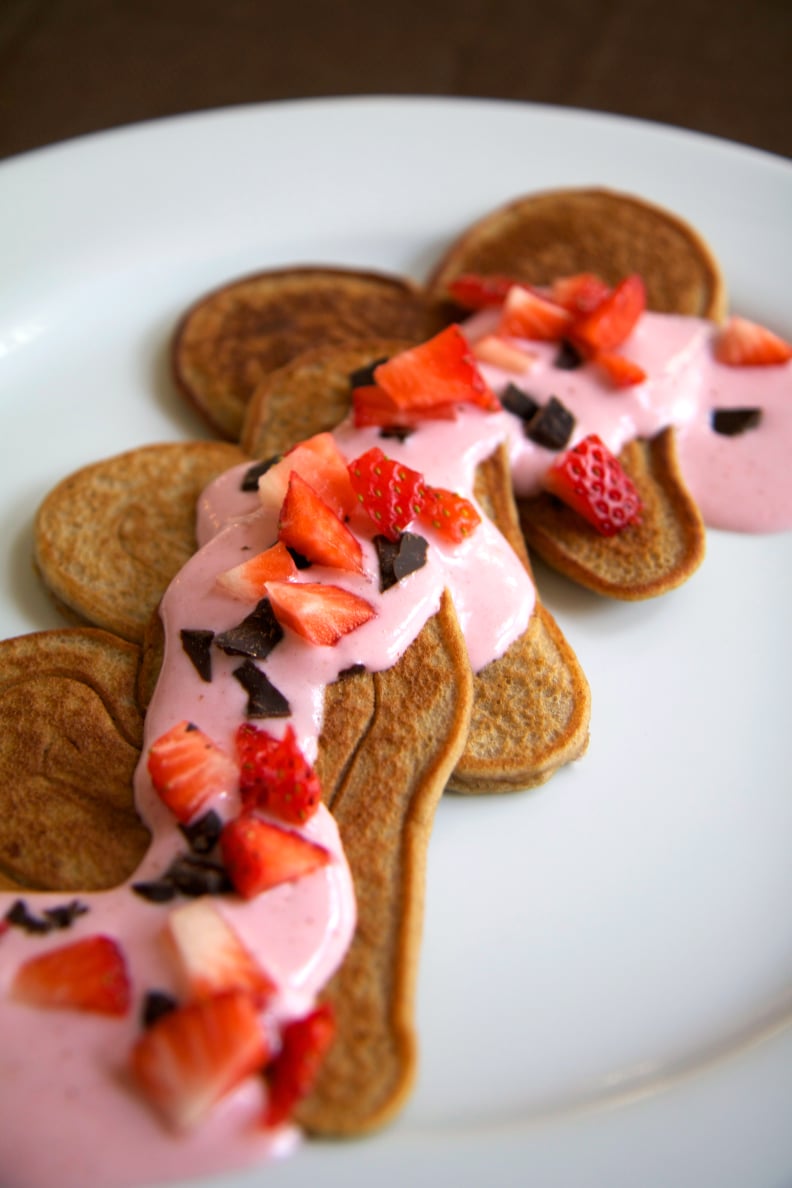 Strawberry Protein Pancakes With Strawberry Cream Sauce