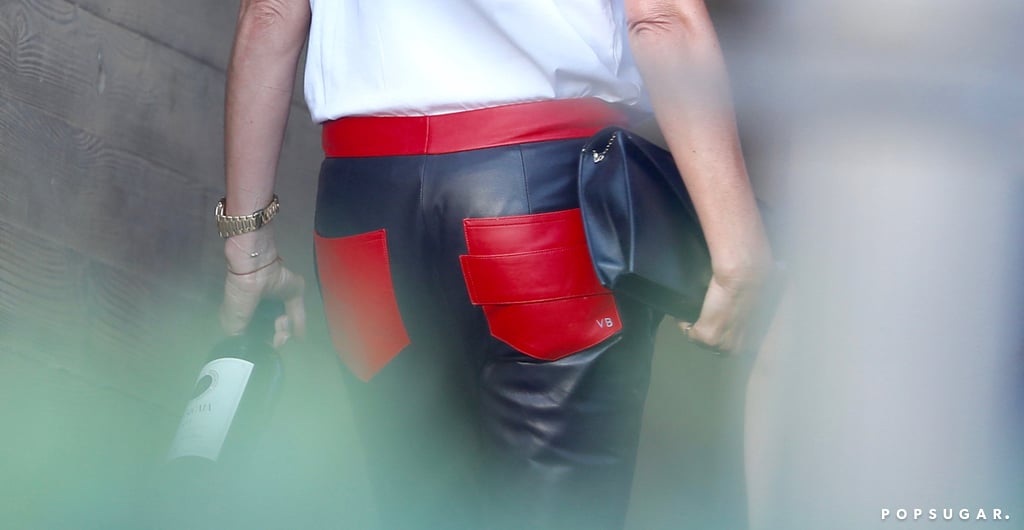 Victoria Beckham Wearing Pants With Initials