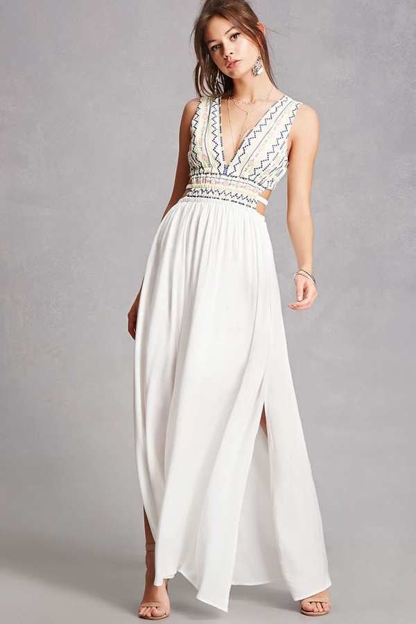 Forever 21 + Soieblu Embroidered Maxi Dress