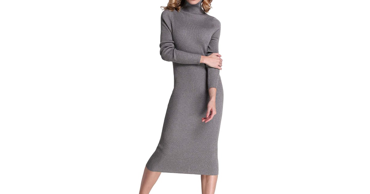 Rocorose Turtleneck Ribbed Dress 