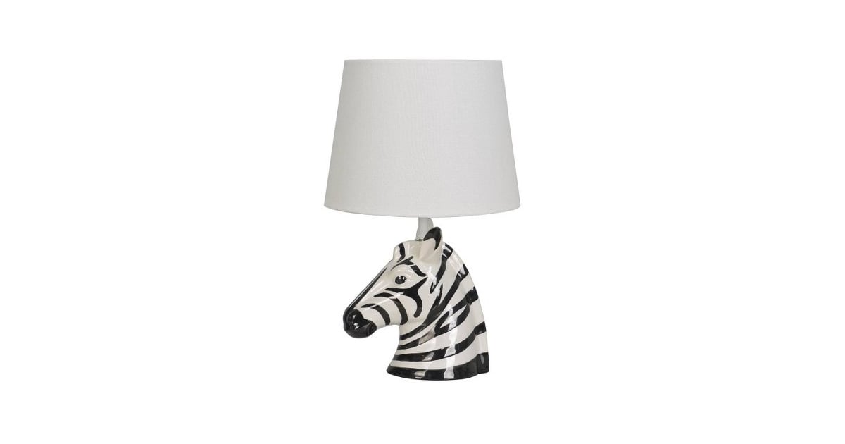 Pillowfort Zebra Table Lamp Black and White Nursery Decor POPSUGAR Family Photo 26