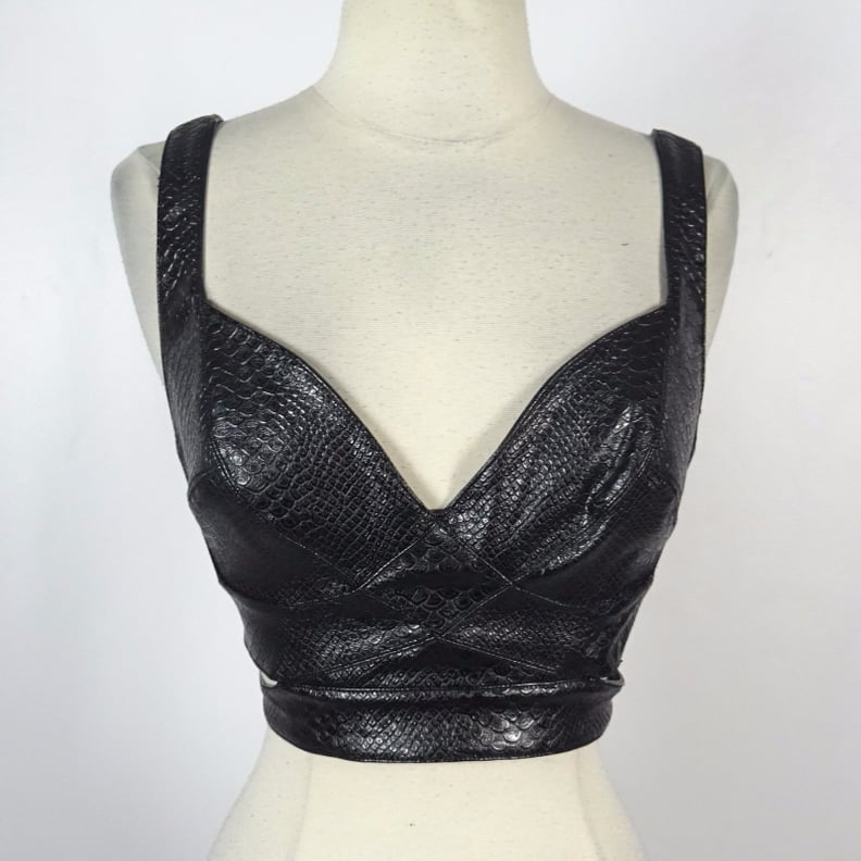 A Faux Leather Crop Top