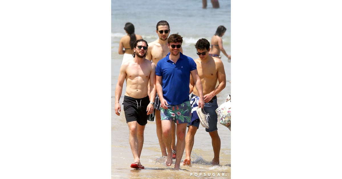 Kit Harington Shirtless on the Beach in Brazil Pictures POPSUGAR