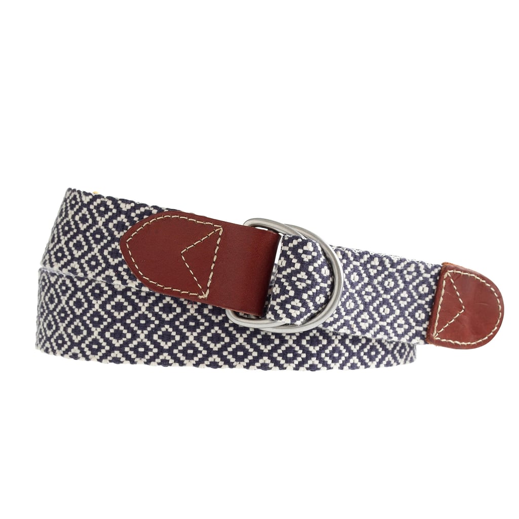 J. Crew Woven Diamond D-Ring Belt ($40)