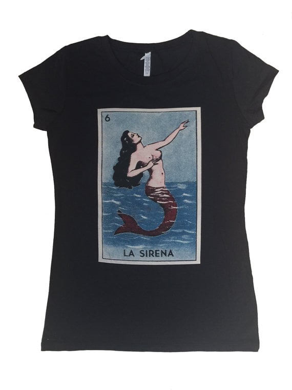 La Sirena Mexican Loteria Cards Women's T-Shirt