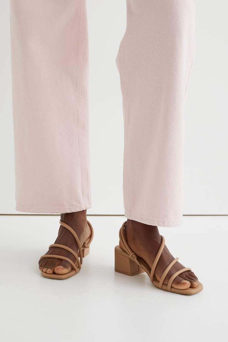ZARA GOLD LAMINATED HIGH HEEL STRAPPY SANDALS SIZE UK 4 EU 37 USA 6,5 | eBay