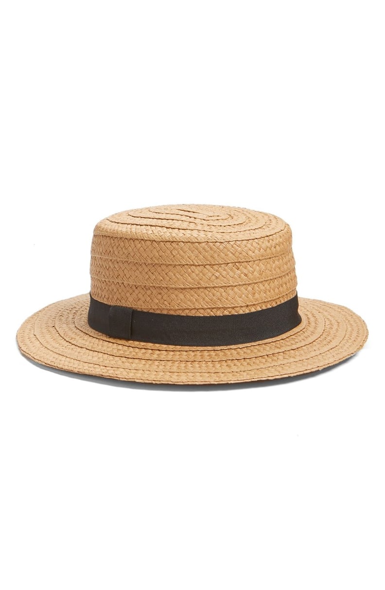 Hinge Straw Boater Hat