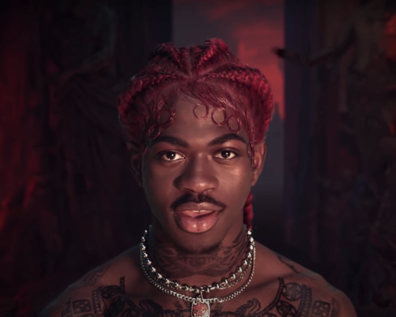 Lil Nas X's Bright-Red Cornrows and Baby Hairs