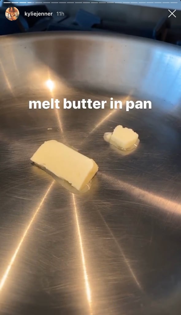 Melt butter in a pan, like so.