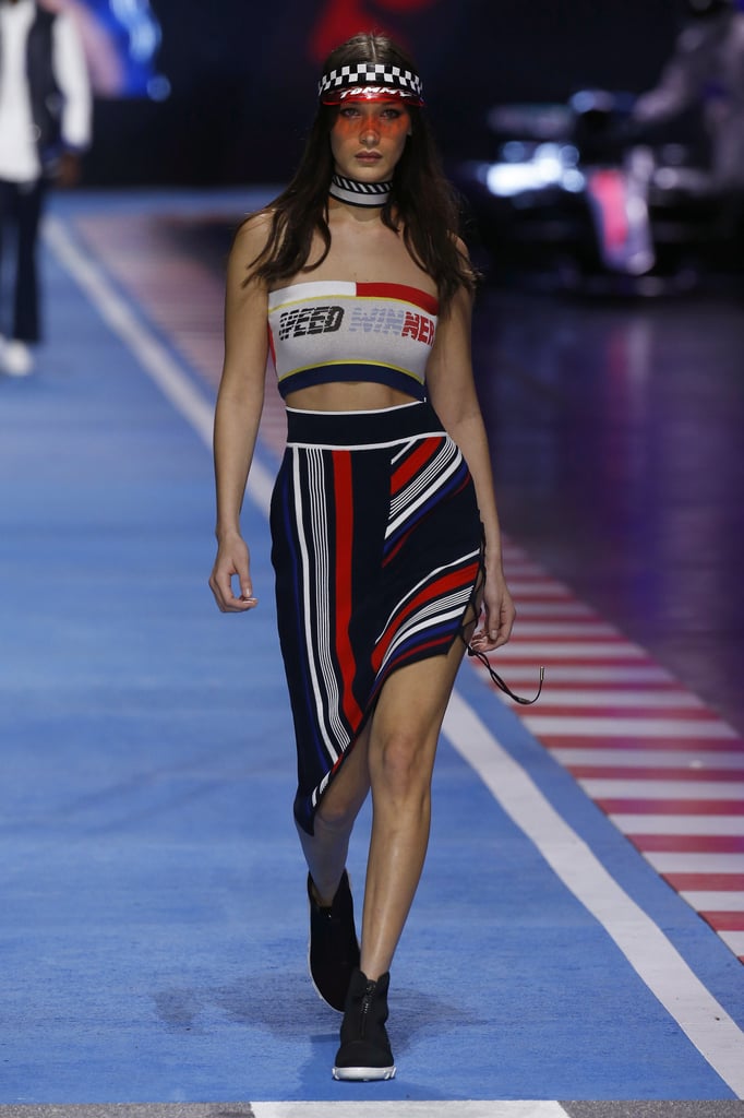 Supporting her sister Gigi's final collection with Tommy Hilfiger.
