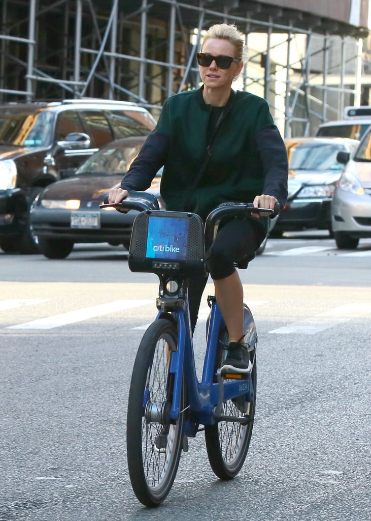 Naomi Watts went on a bike ride in NYC on Friday.