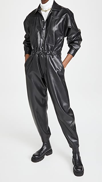 Agolde Vegan Leather 80's Waisted Jumpsuit