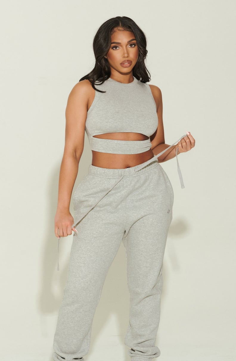 Naked Wardrobe x Lori Harvey Side Knot Rib Crop Tank