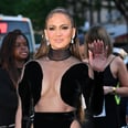 J Lo执行在一个裸体,紧身的晶体