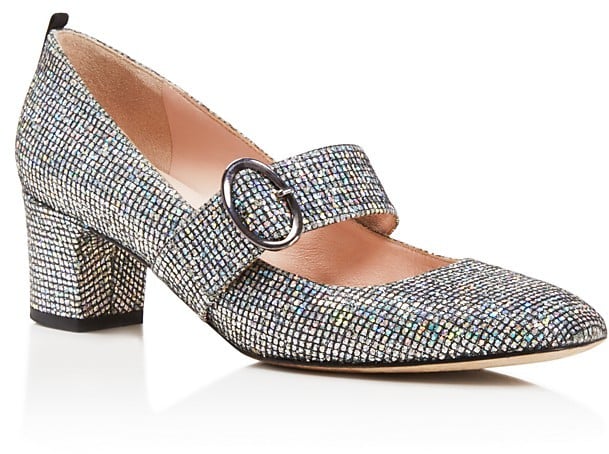 Sarah Jessica Parker Tartt Metallic Mary Jane Mid Heel Pumps ($385)