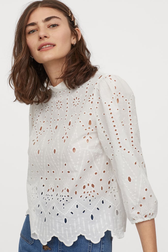 H&M Eyelet Embroidery Blouse