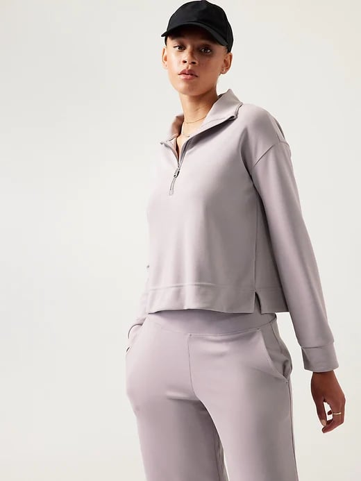 A Cosy Outer Layer: Athleta Seasoft Quarter Zip | 12 of Our Favourite New  Workout Clothes Launching This August | POPSUGAR Fitness UK Photo 13