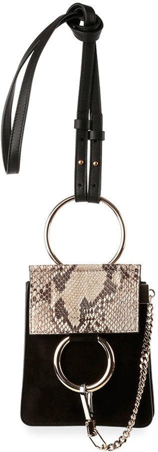 Chloé 'Faye' Python & Suede Mini Crossbody Bag ($1,290)