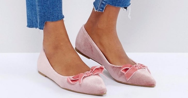 velvet lace up flats