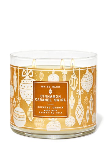 Cinnamon Caramel Swirl Three-Wick Candle